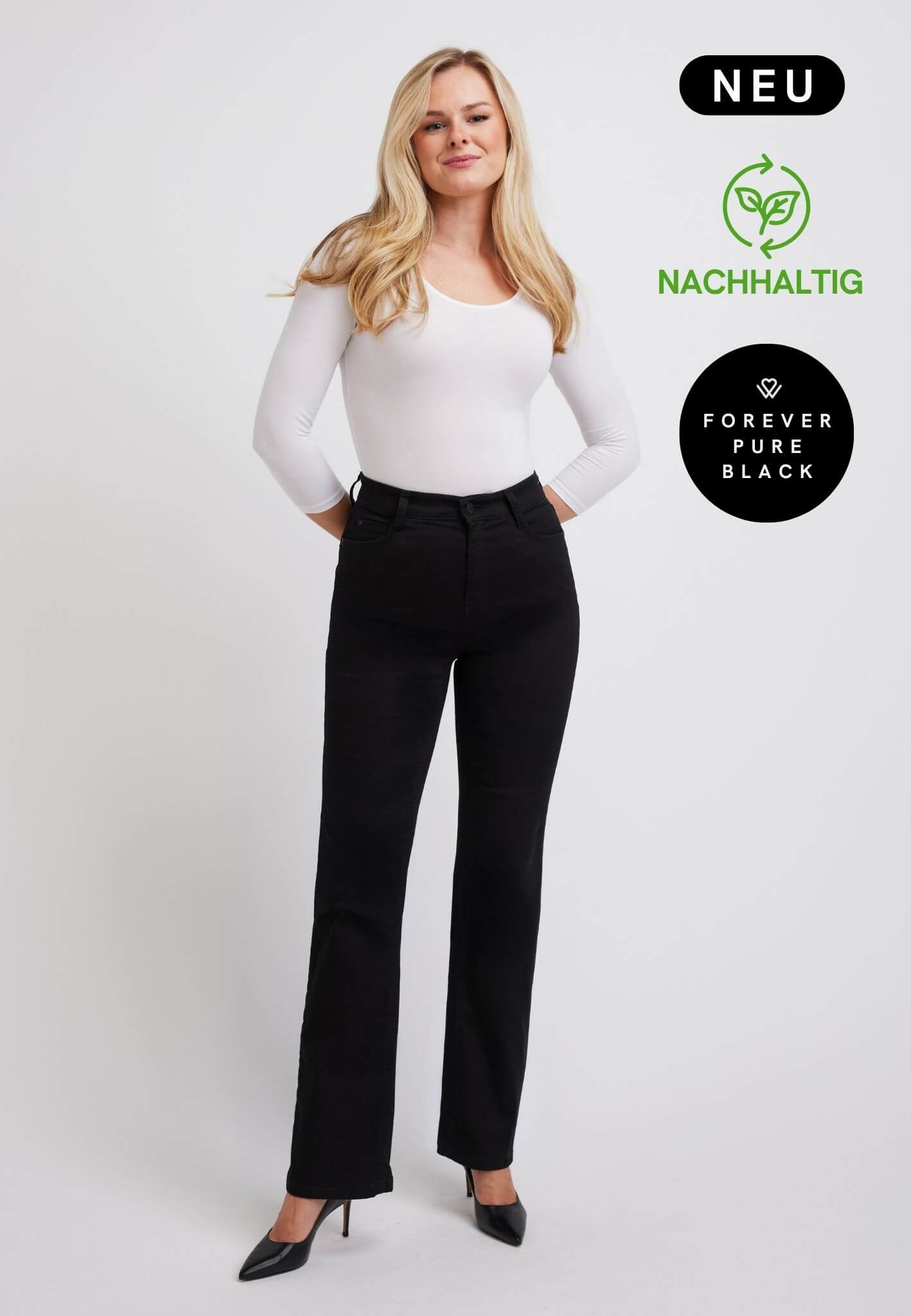 wonderjeans High Waist Bootcut Forever Pure Black