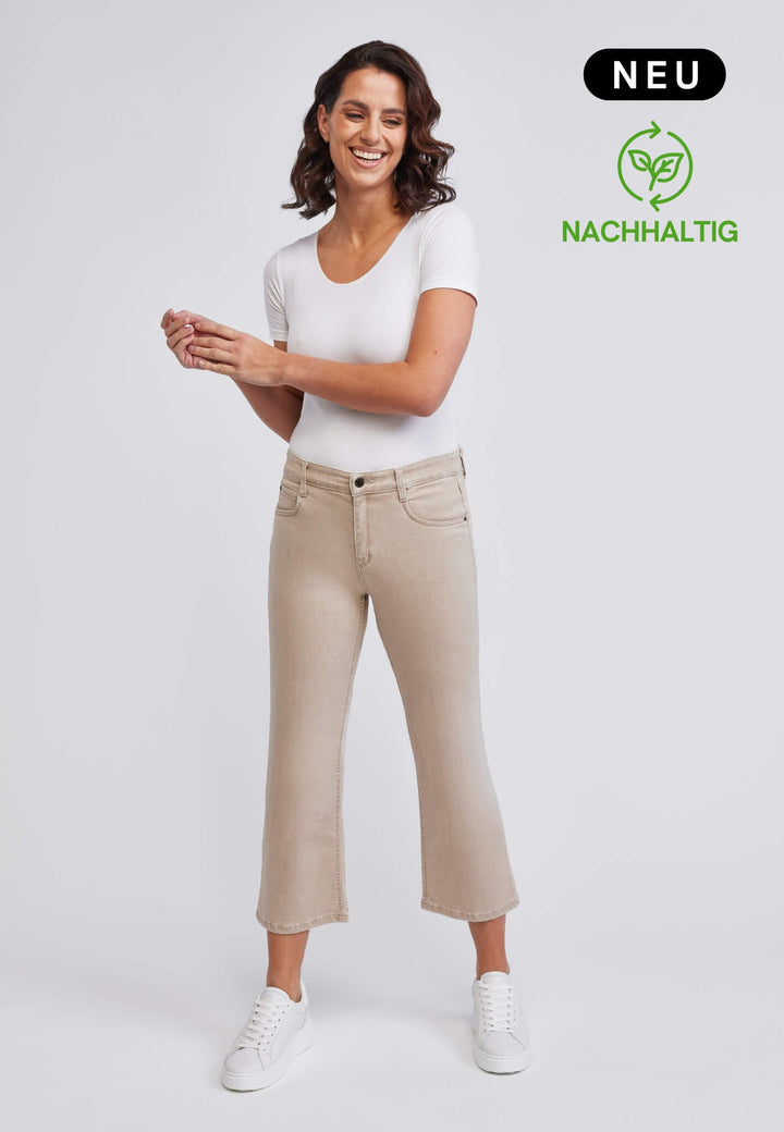 wonderjeans Relaxed Straight Ankle Sand