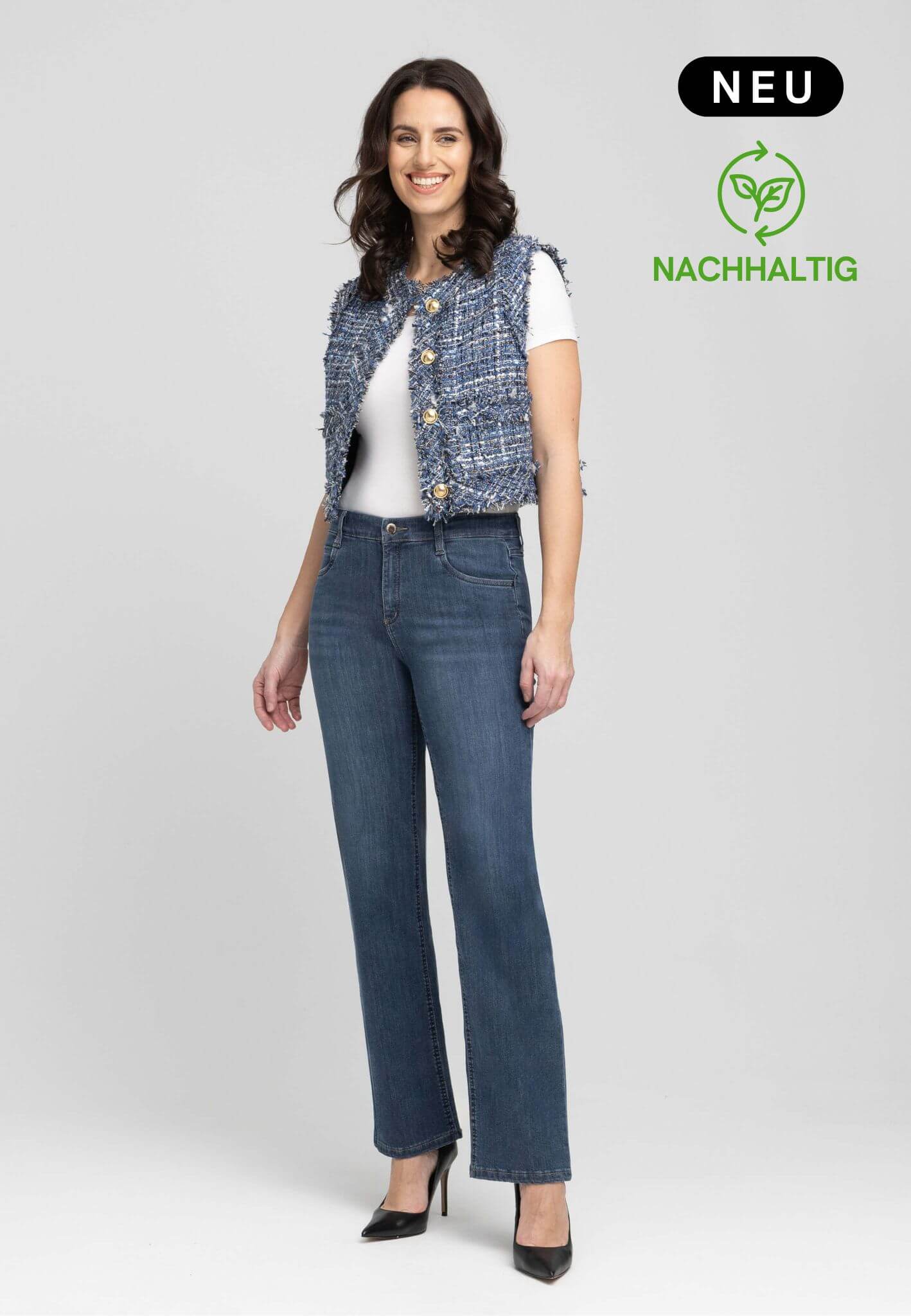 wonderjeans Relaxed Straight Blue Stone